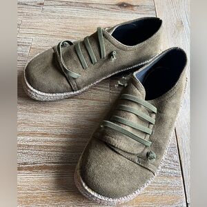 Olive Green Barefoot Slip on Sneakers